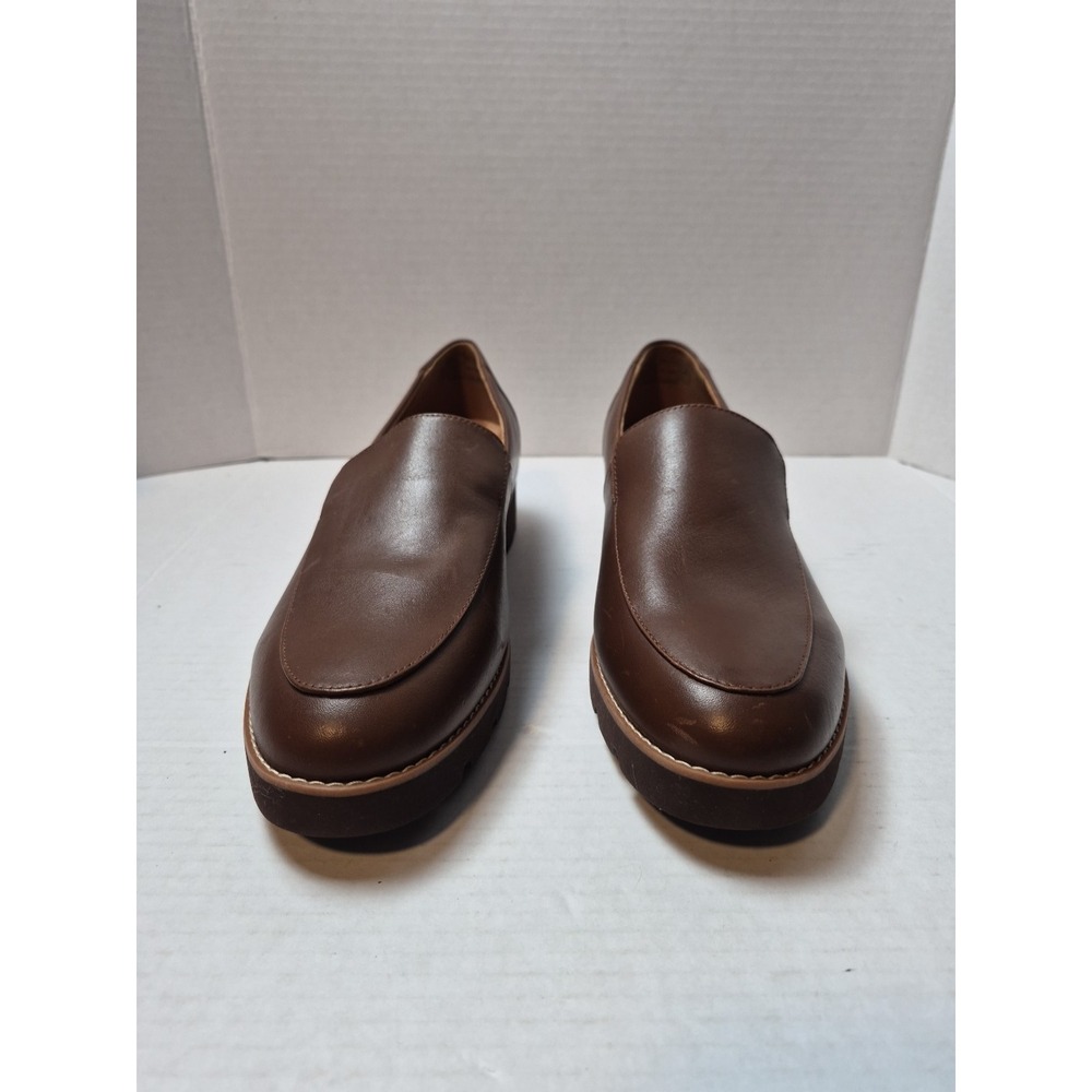 Vionic Kensley Women's Loafers - Brown Leather Lug Sole Comfort Shoes  Size 12